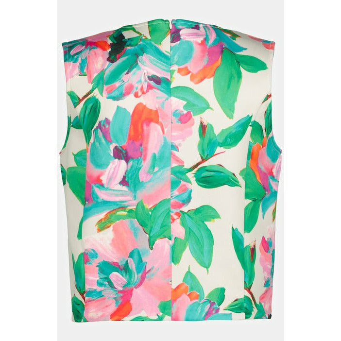 Ulla Popken Floral Print Tank Top - Wardrobe Plus