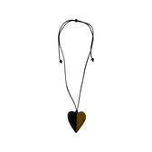 Lucy Necklace in Black & Mustard - Wardrobe Plus