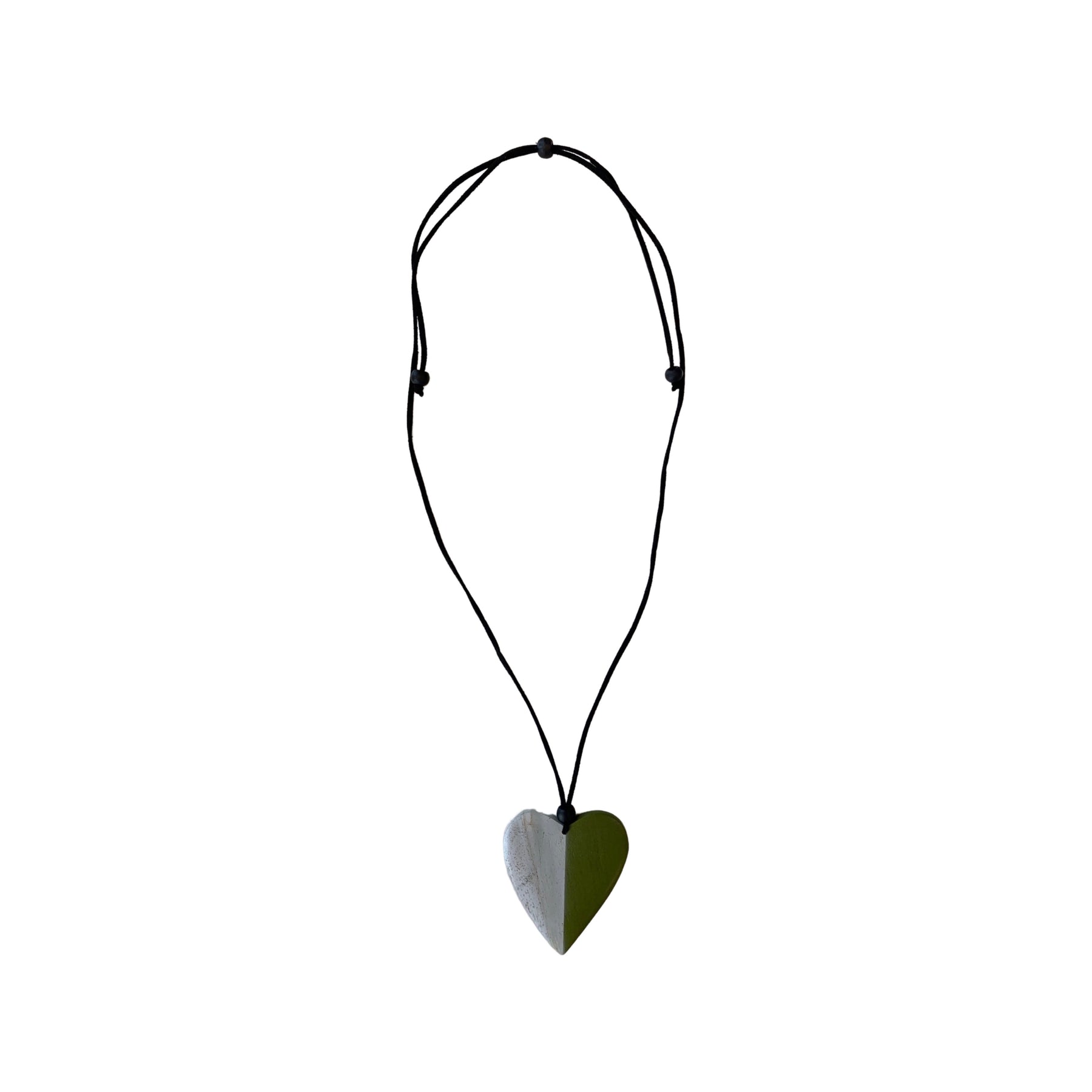 Lucy Necklace in Green & White - Wardrobe Plus