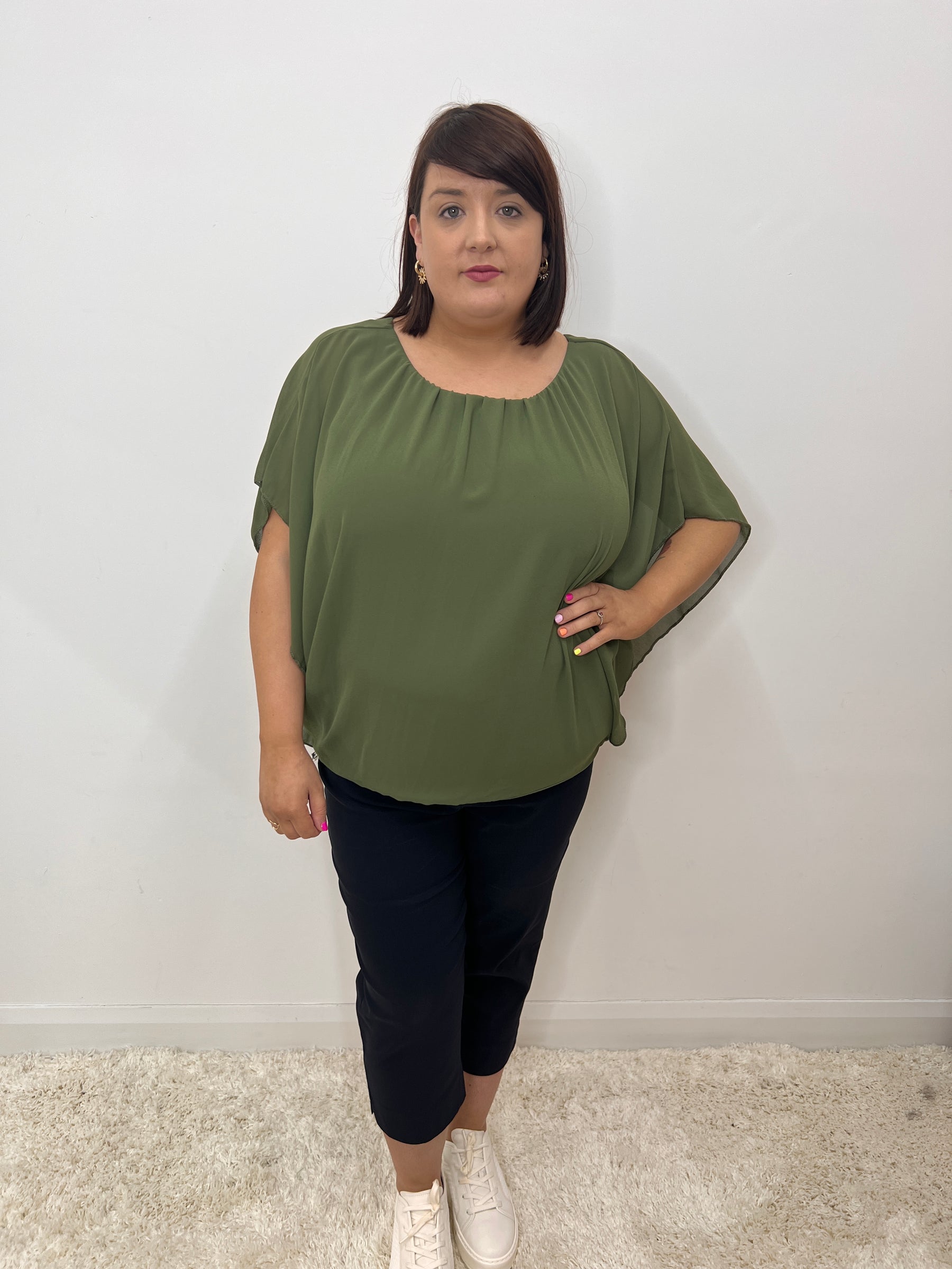 Magic Blouse in Khaki - Size 1 - Wardrobe Plus
