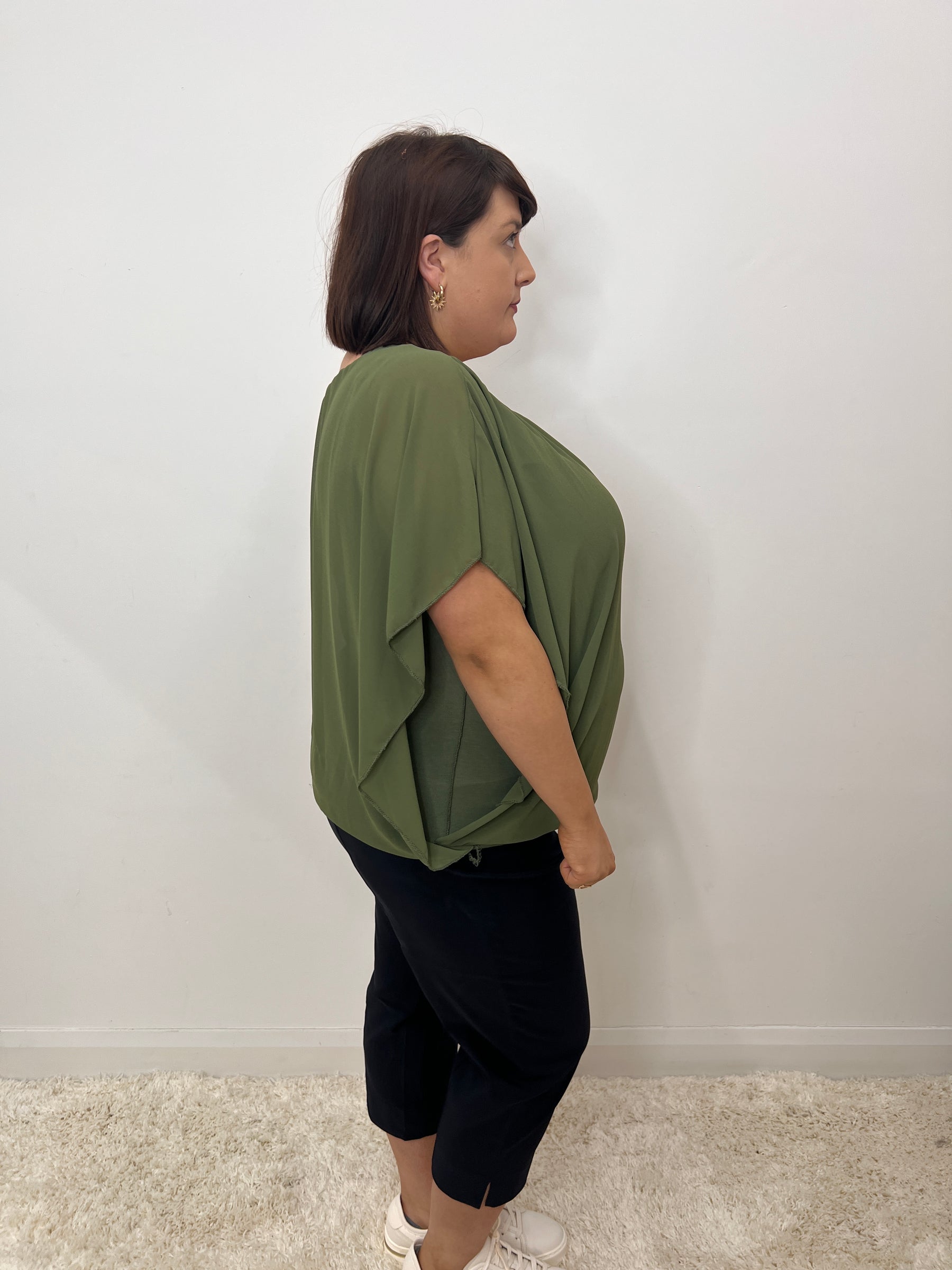 Magic Blouse in Khaki - Size 1 - Wardrobe Plus