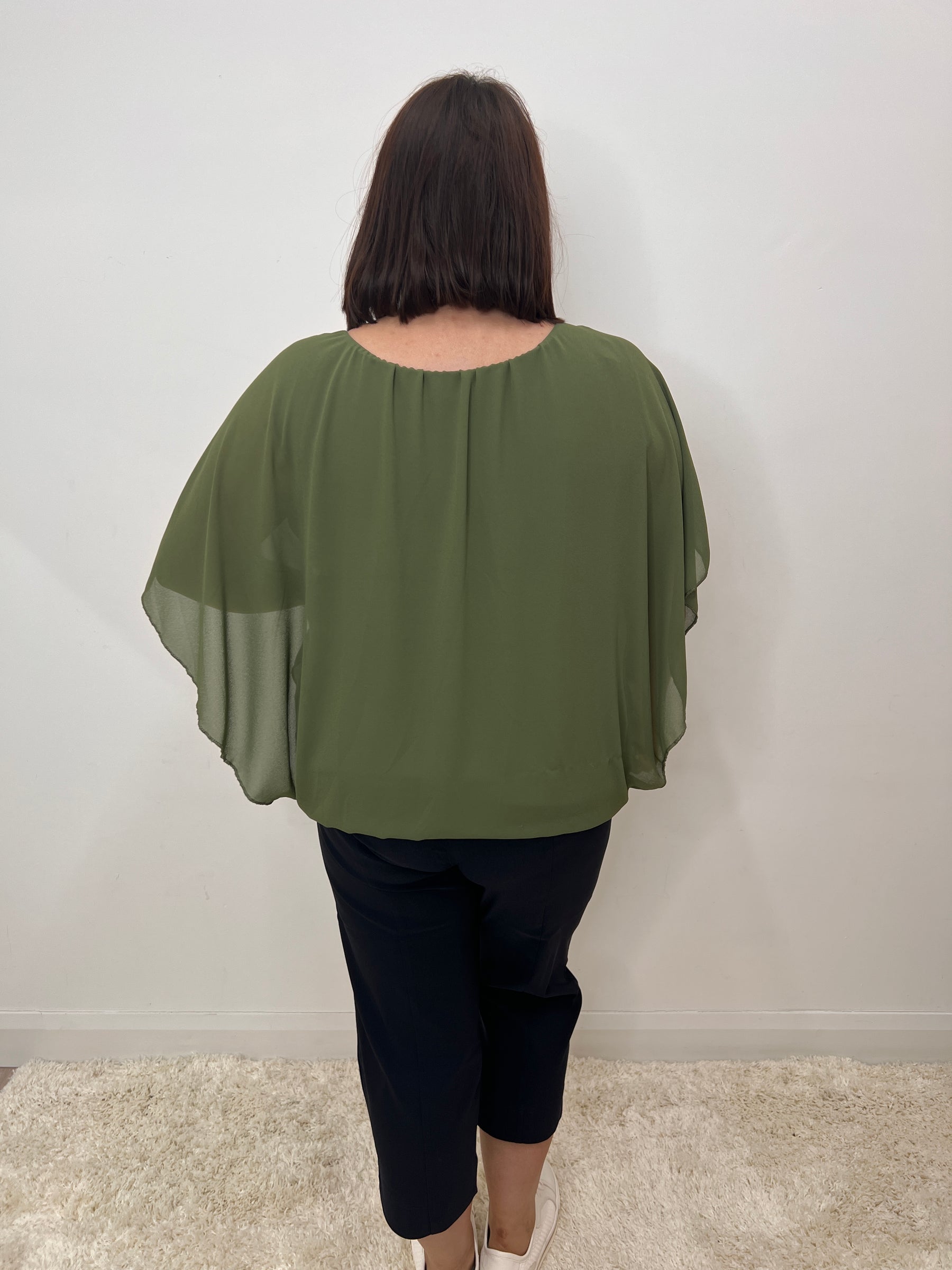 Magic Blouse in Khaki - Size 1 - Wardrobe Plus
