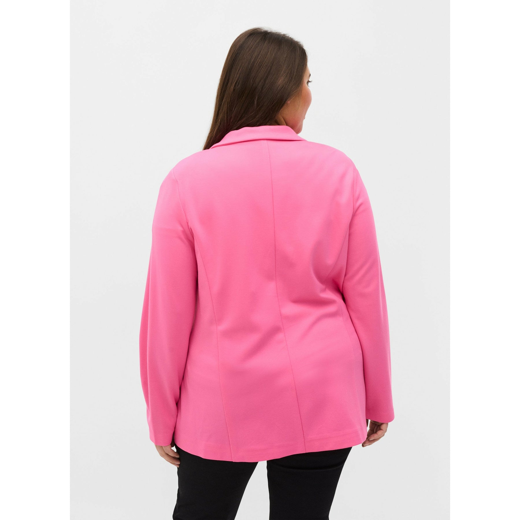 Zizzi Maddie Blazer in Pink - Wardrobe Plus