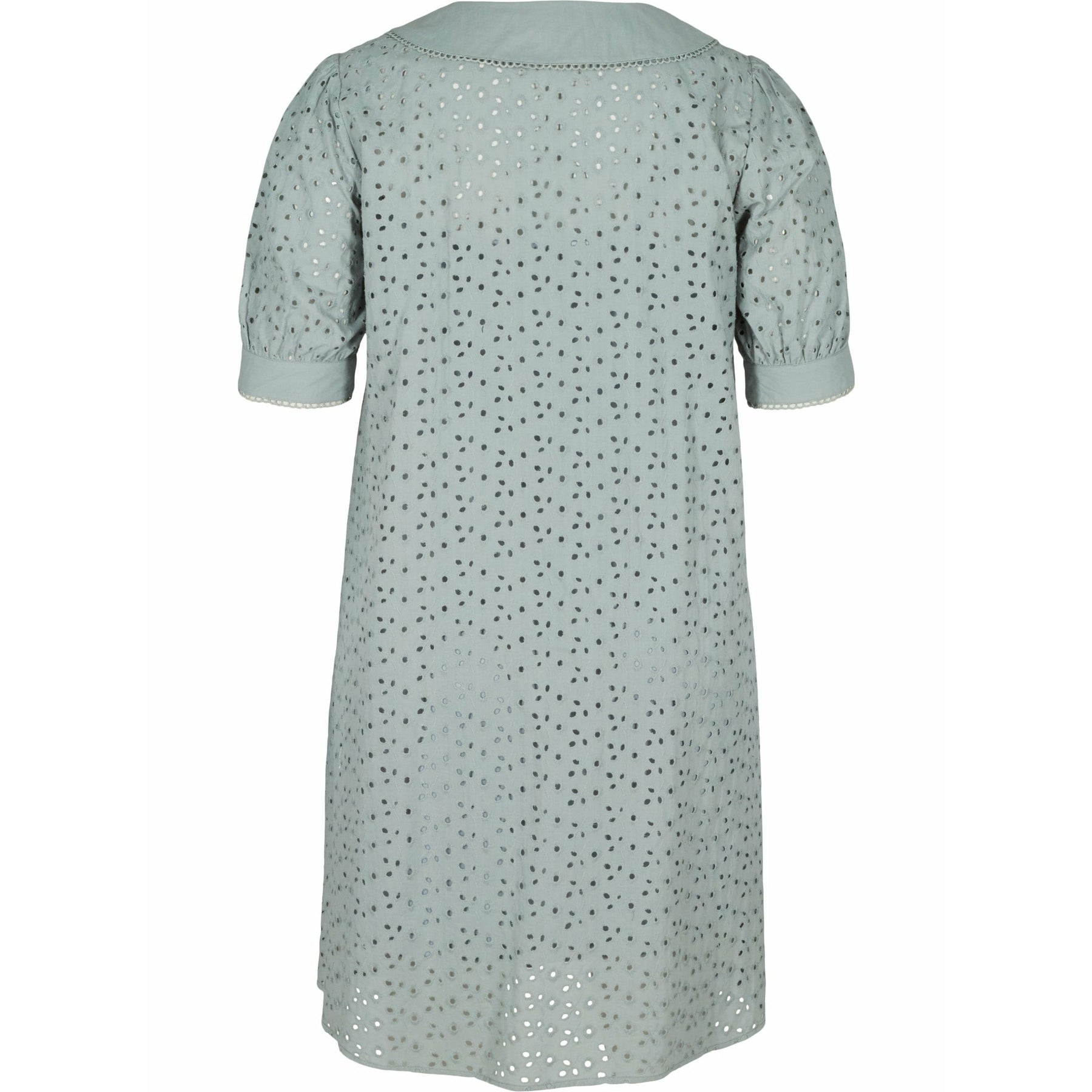Zizzi Meddy Dress in Silver Blue - Wardrobe Plus