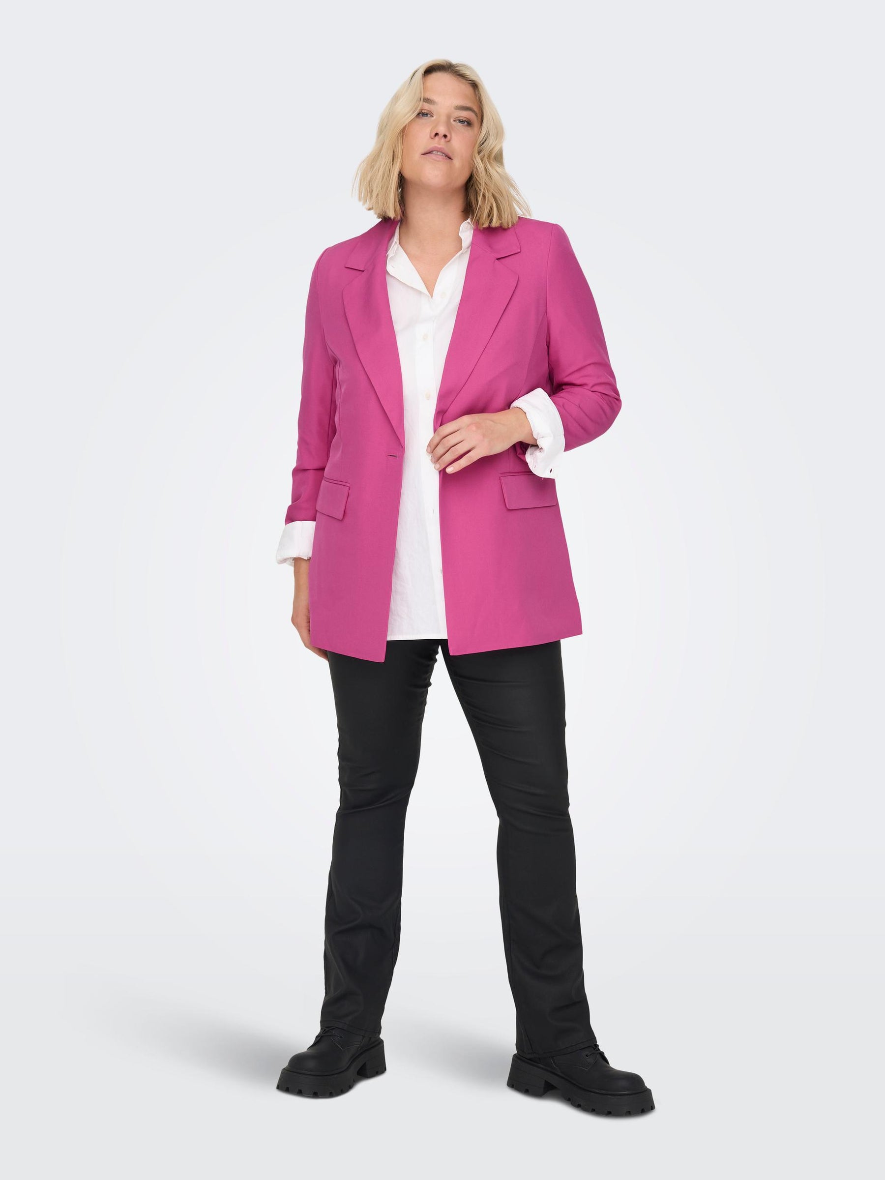 Only Carmakoma Blazer in Pink - Wardrobe Plus