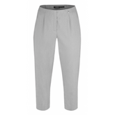 Robell Crop Trousers | Light Grey - Wardrobe Plus