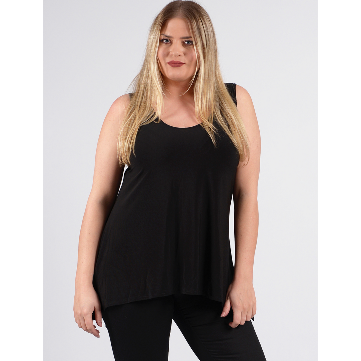 Magna A-Line vest in black - Wardrobe Plus