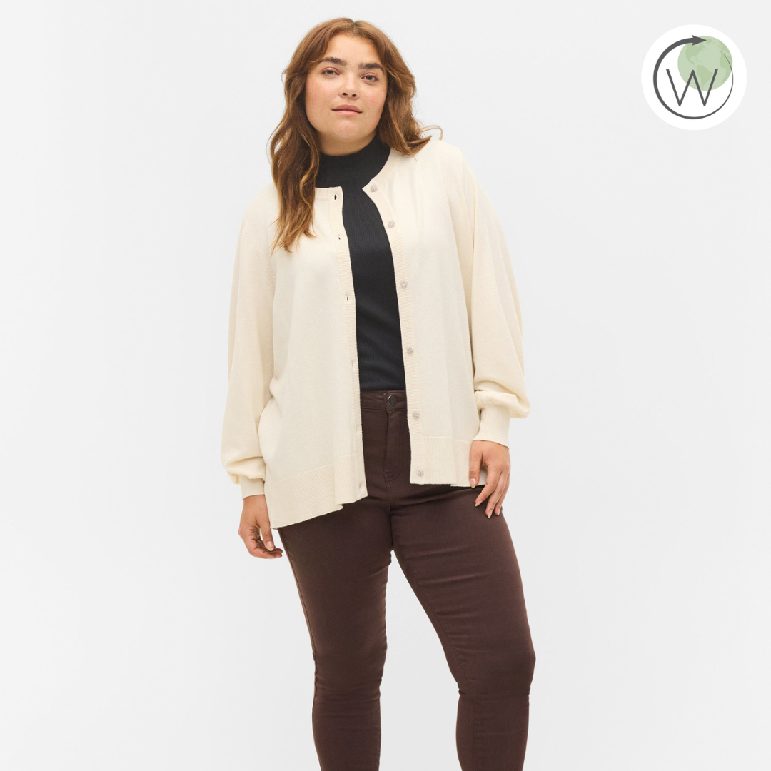 Zizzi Cardigan in Birch - Wardrobe Plus