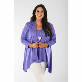 Mellomi Cara Cardigan in Purple - Wardrobe Plus