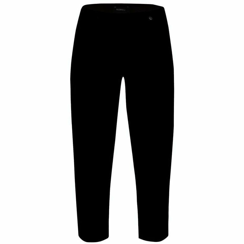 Robell Crop Trousers  | Black - Wardrobe Plus