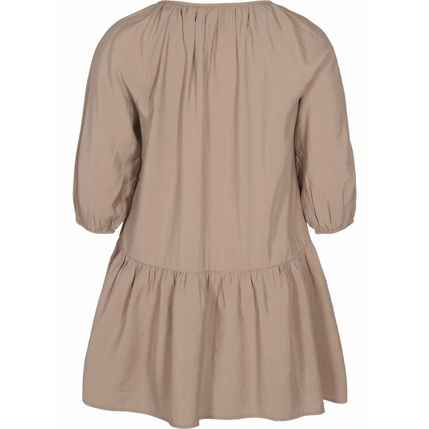 Zizzi A-Line Tunic in Taupe - Wardrobe Plus