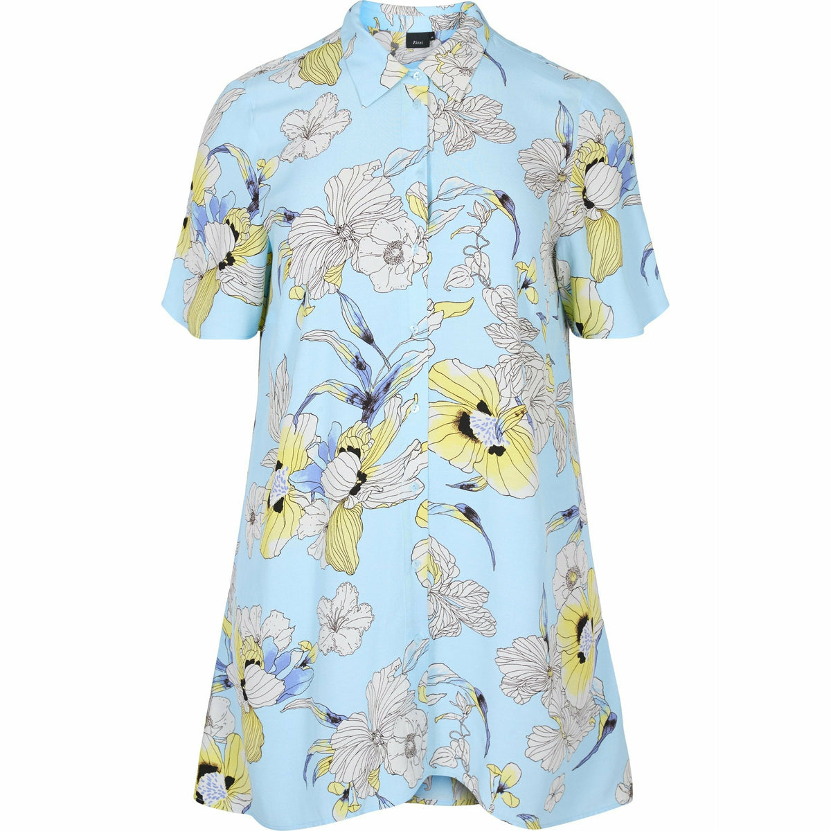 Zizzi Susanne Short Sleeve Tunic - Wardrobe Plus