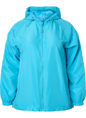 Zizzi Sporty Jacket in Turquoise - Wardrobe Plus