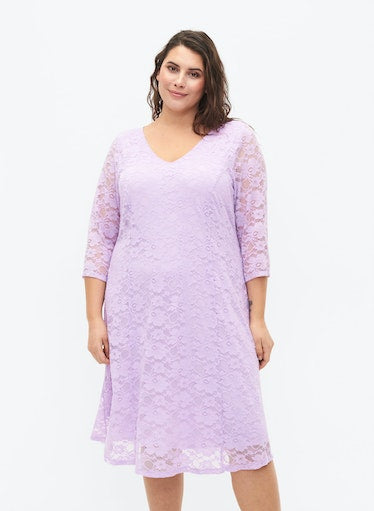 Zizzi Bonnie Dress in Lavender Plus Size Dresses