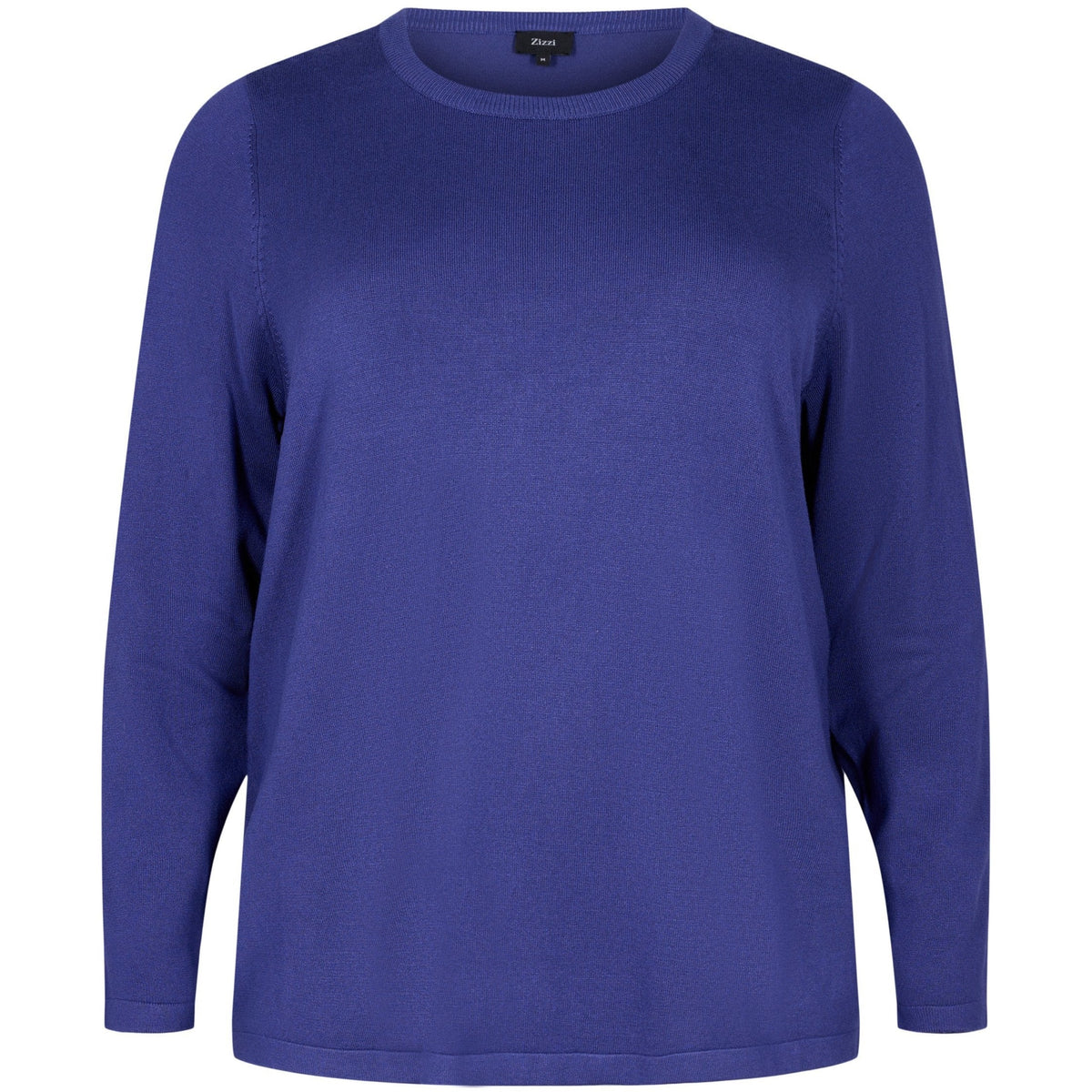 Zizzi Fine Knit Jumper in Cobalt Blue - Wardrobe Plus