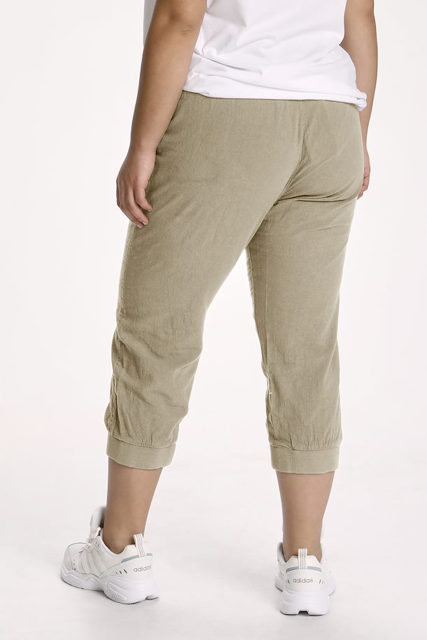 Kaffe Curve Capri Joggers in Sand - Wardrobe Plus