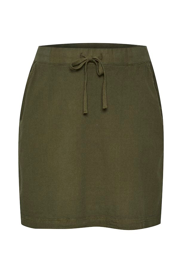 Kaffe Curve Nana Skirt in Khaki - Wardrobe Plus