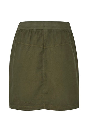 Kaffe Curve Nana Skirt in Khaki - Wardrobe Plus