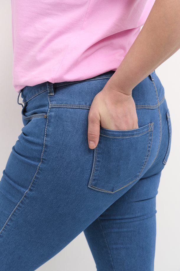 Kaffe Curve Vicka Jeans in Blue - Wardrobe Plus