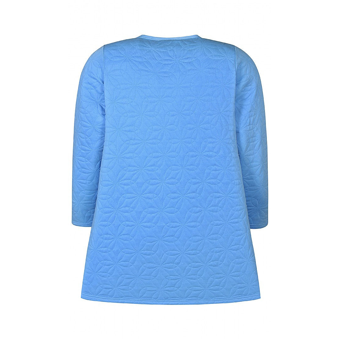 Zhenzi Reimer Longline Cardigan in Sky Blue - Wardrobe Plus