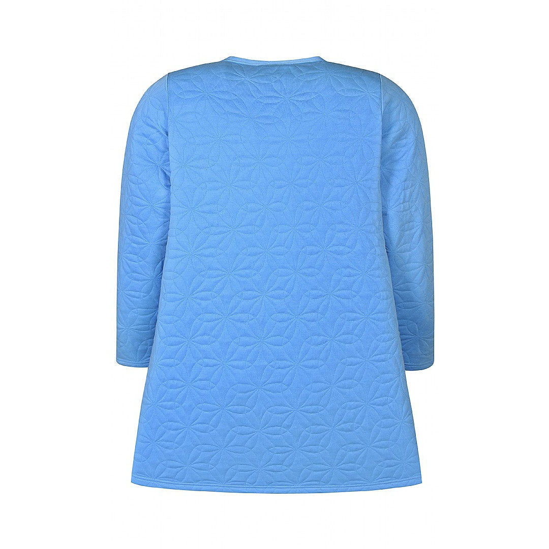 Zhenzi Reimer Longline Cardigan in Sky Blue - Wardrobe Plus