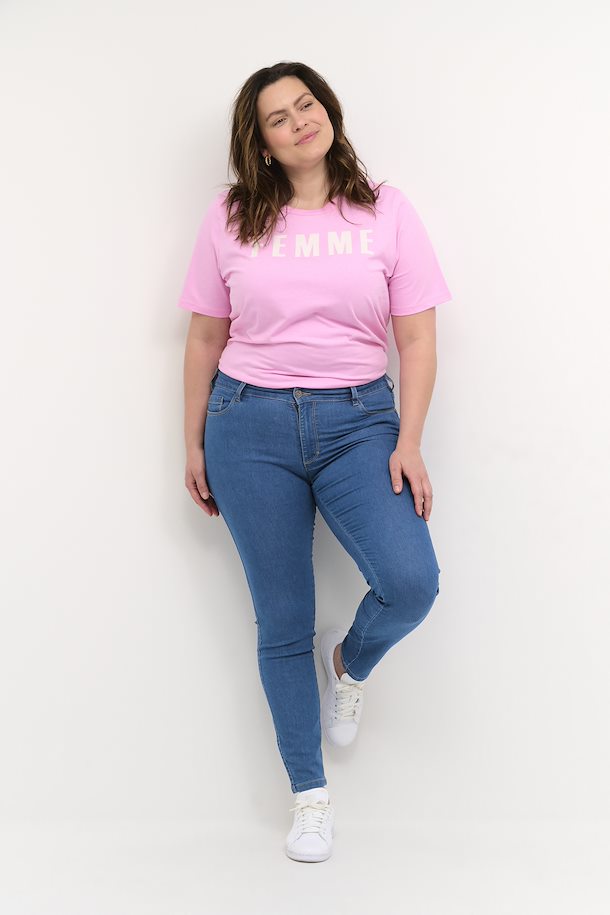 Kaffe Curve Vicka Jeans in Blue - Wardrobe Plus