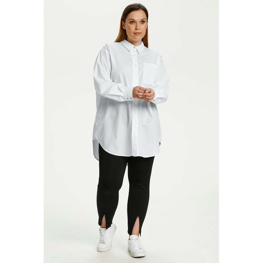 Kaffe Curve Clone White Shirt - Wardrobe Plus
