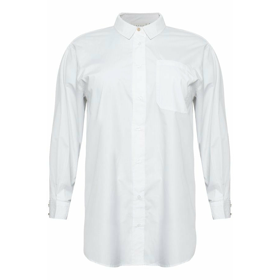 Kaffe Curve Clone White Shirt - Wardrobe Plus
