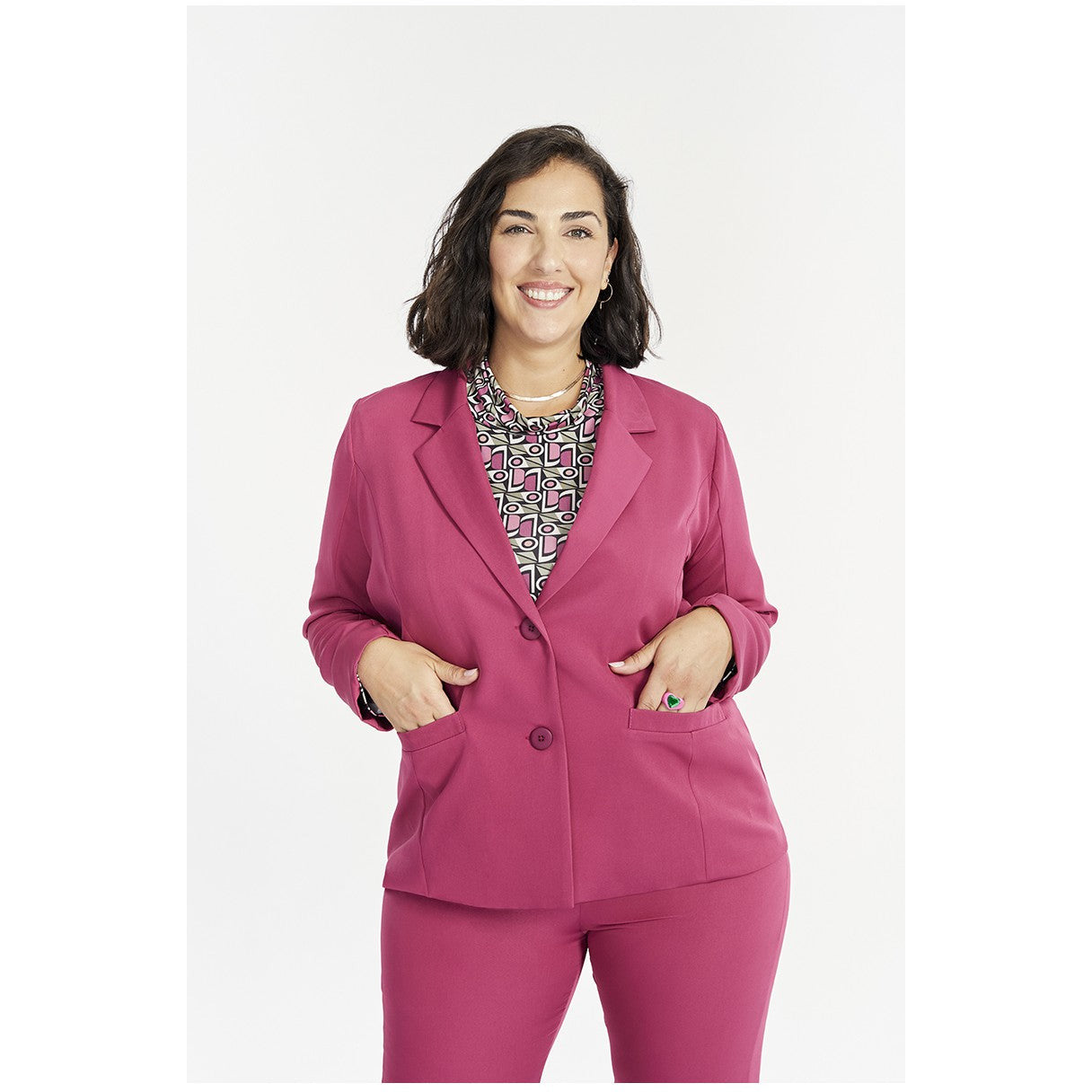 SPG Tailored Blazer in Pink - Wardrobe Plus