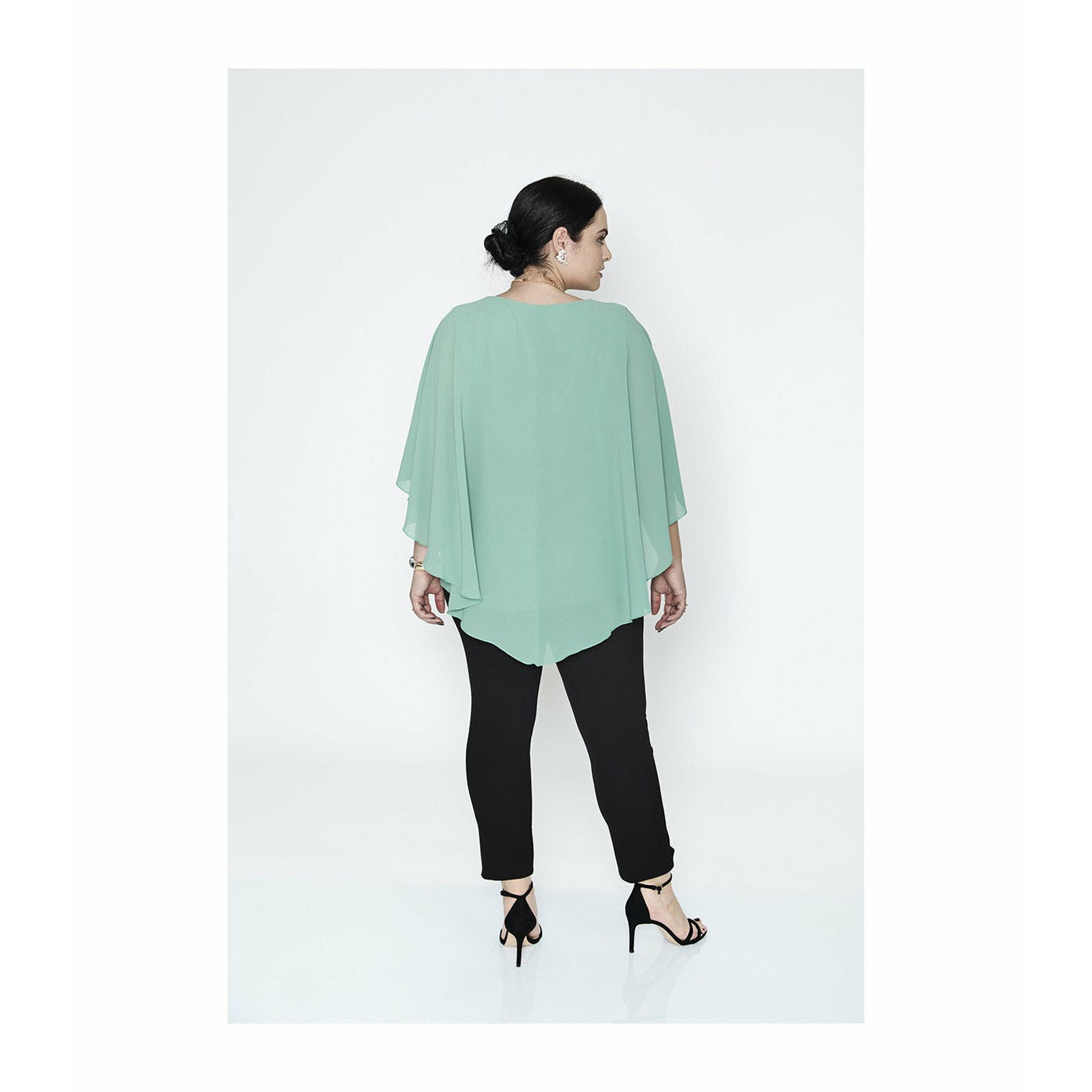 SPG Waterfall Blouse in Mint