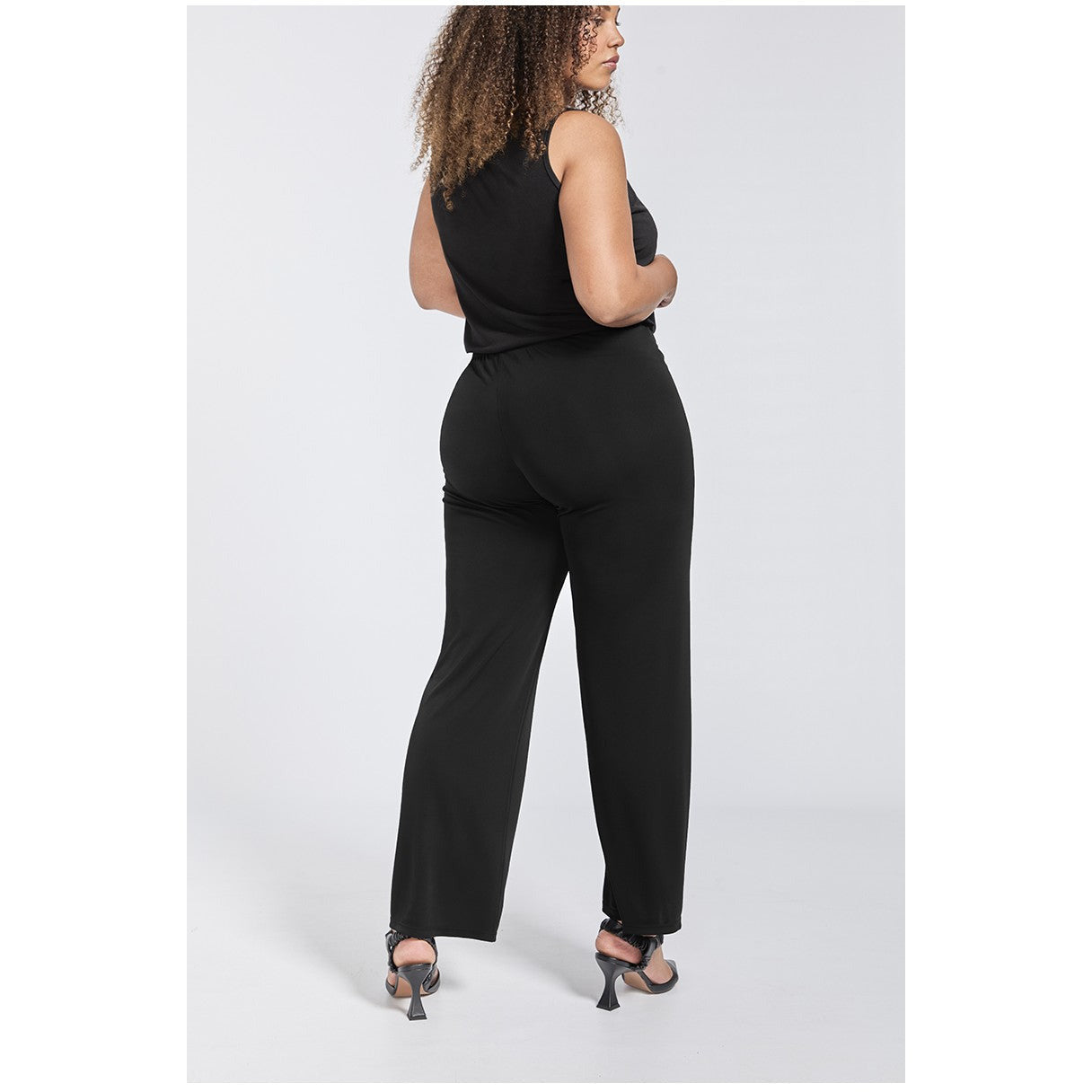 SPG Wide Leg Trouser in Black - Wardrobe Plus