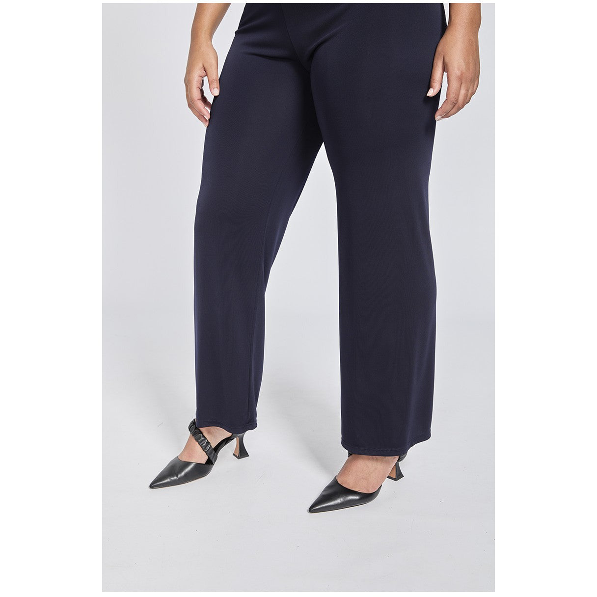 SPG Wide Leg Trouser in Navy - Wardrobe Plus