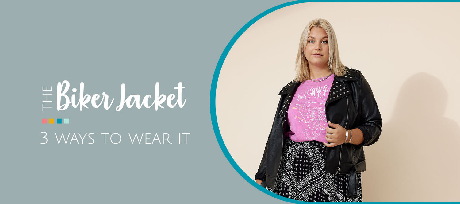 Three Ways to Wear a Biker Jacket: Plus Size Fashion Edition