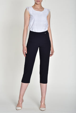 Robell Crop Trousers  | Black