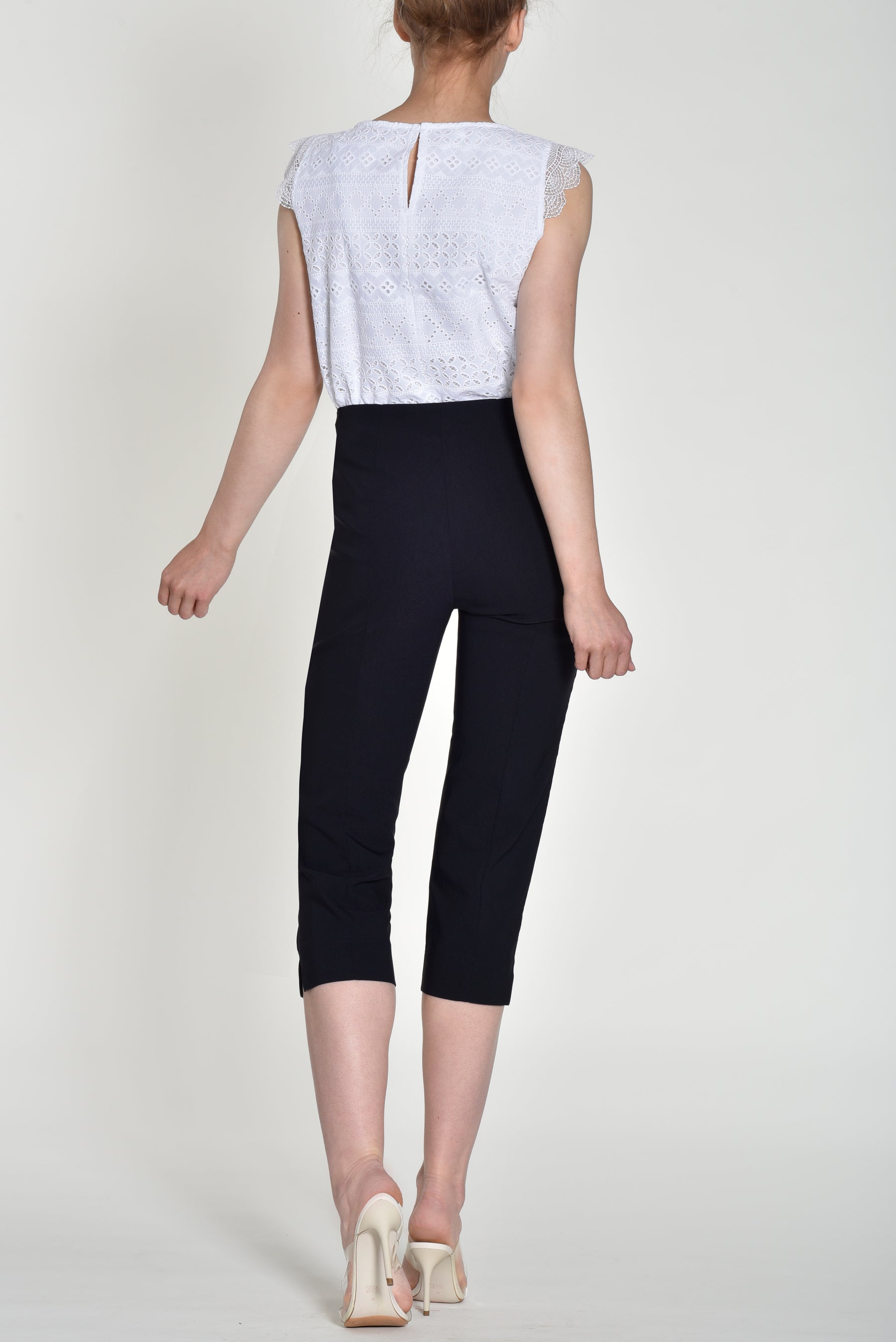 Robell Crop Trousers  | Black