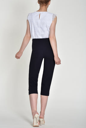 Robell Crop Trousers  | Black