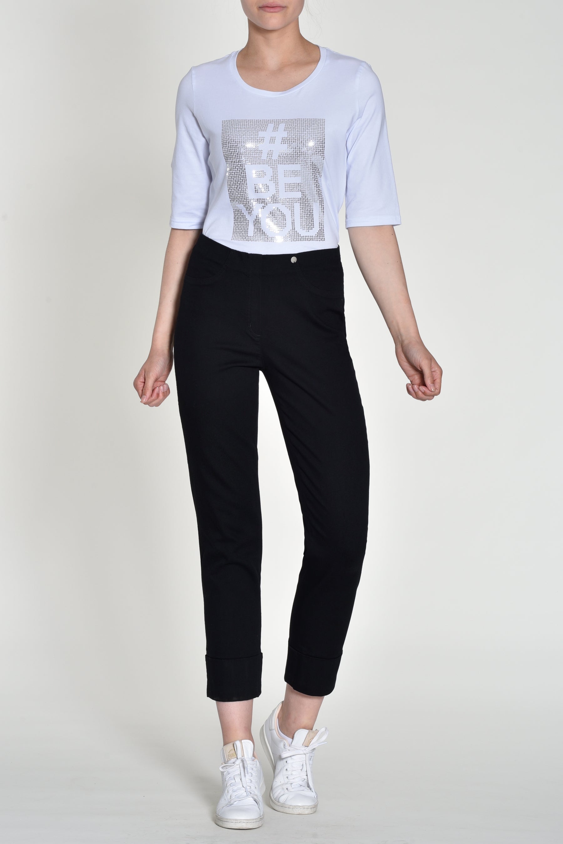 Robell 7/8ths Jeans Black