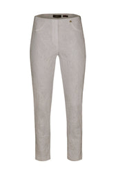 Robell 7/8ths Trousers | Beige Embroidery