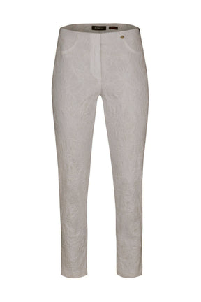 Robell 7/8ths Trousers | Beige Embroidery