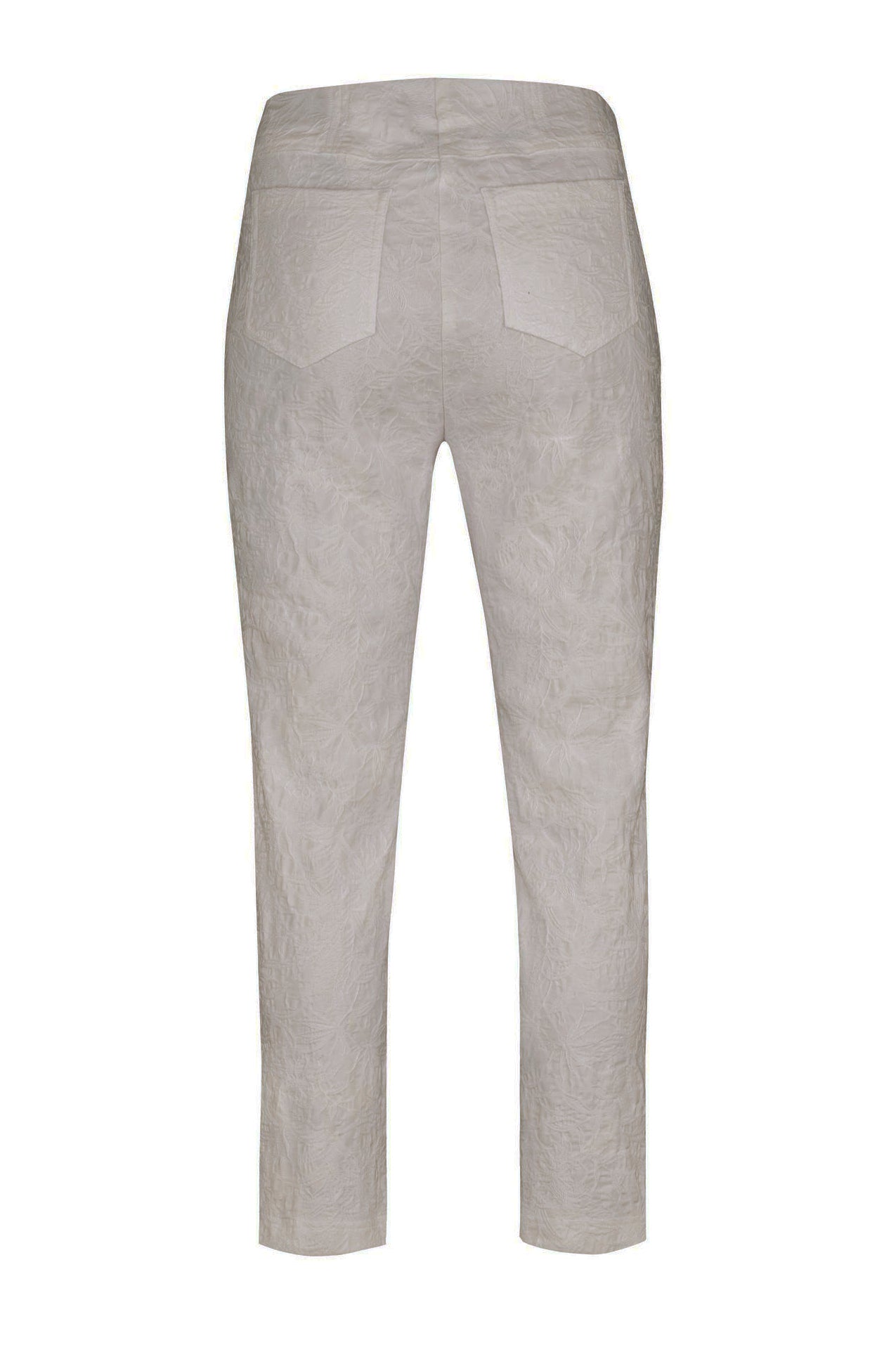 Robell 7/8ths Trousers | Beige Embroidery