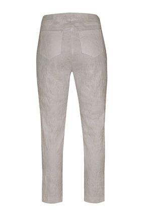Robell 7/8ths Trousers | Beige Embroidery