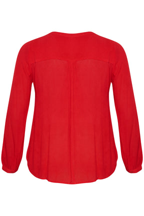 Kaffe Curve Ami Blouse in Haute Red
