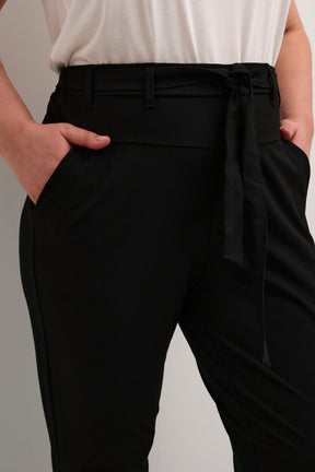 Kaffe Curve Jia Belt Pants in Black