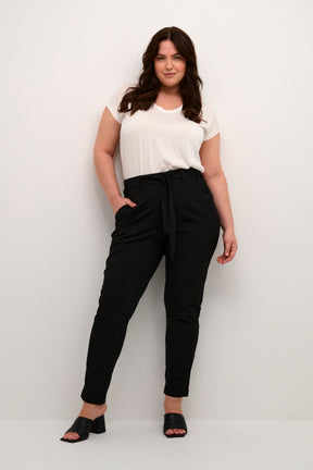 Kaffe Curve Jia Belt Pants in Black