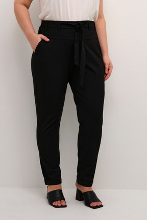 Kaffe Curve Jia Belt Pants in Black