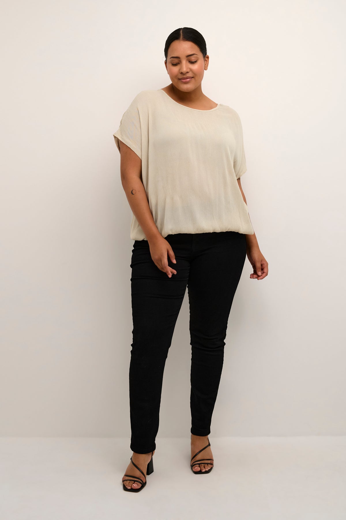 Kaffe Curve Stanley Blouse in Feather Gray