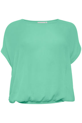 Kaffe Stanley Short Sleeve Blouse in Green