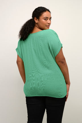 Kaffe Stanley Short Sleeve Blouse in Green