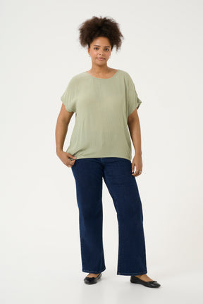 Kaffe Curve Stanley Blouse in Light Green
