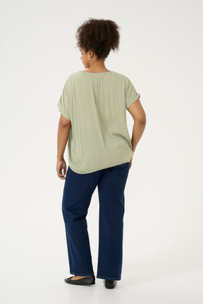 Kaffe Curve Stanley Blouse in Light Green